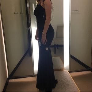 Black and diamond Prom dress-  Bloomingdales xs/s